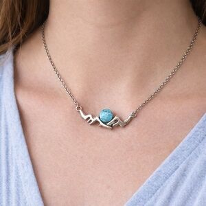 Pursue the Wild Necklace Turquoise Mountains Moon | Kristy Titus Montana Silver